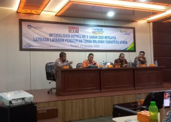 Sosialisasikan JSK, Wakil Ka Kanwil BPJS Ketenagakerjaan Sumbagut Dr Sanco Simanullang Temui LLDikti