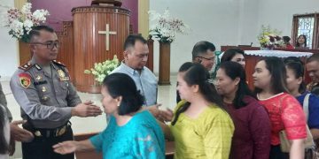 Membangun Hubungan dengan Masyarakat, Kapolrestabes Medan Ibadah Minggu di GBKP