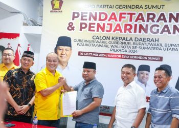 Ketua DPD Golkar Sumut Mendaftar Sebagai Balon Gubernur Sumut ke Partai Gerindra