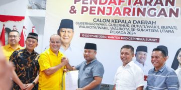 Ketua DPD Golkar Sumut Mendaftar Sebagai Balon Gubernur Sumut ke Partai Gerindra