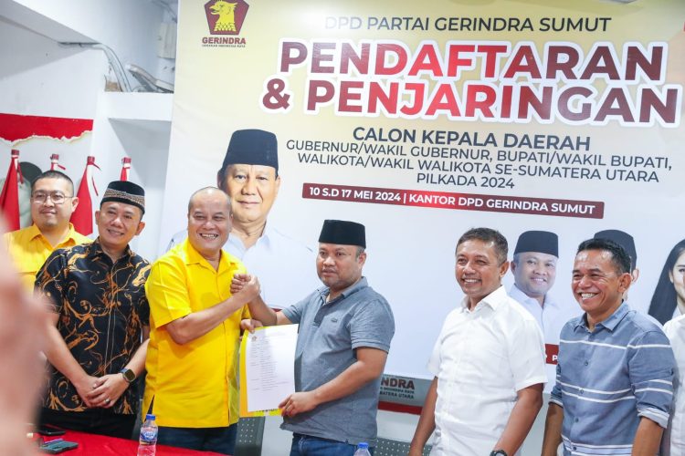 Ketua DPD Golkar Sumut Mendaftar Sebagai Balon Gubernur Sumut ke Partai Gerindra