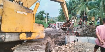 Akhirnya Gorong-gorong/Ruas Jalan Rusak di Jalan Nasional Km 156 di Karo, Akhirnya Diperbaiki
