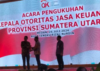 Kepala OJK Sumut Dikukuhkan, Kolaborasi Penting Mendukung Pertumbuhan Ekonomi