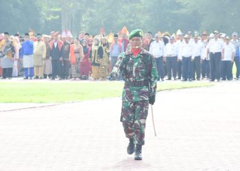 Upacara HUT Ke-79 RI di Deliserdang, Komandan Upacara Kapten (Inf) Agus Tua Panjaitan