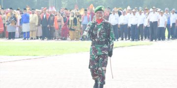 Upacara HUT Ke-79 RI di Deliserdang, Komandan Upacara Kapten (Inf) Agus Tua Panjaitan