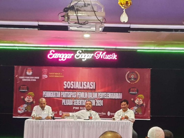 KPU dan PWI Sumut Sosialisasi Peningkatan Partisipasi Pemilih Pilkada 2024