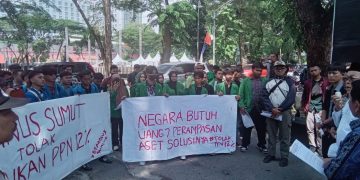 Massa Unjuk Rasa di DPRD SU, Tolak Kebijakan Pemerintah Menaikkan PPN 12 Persen