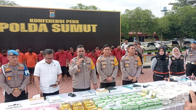 Polda Sumut Musnahkan 145 Kg Sabu dari 42 Tersangka, Diakhir Tahun 2024