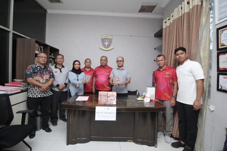 Kejati Sumut Terima Pengembalian Kerugian Negara Rp 771 Juta dari Perkara Korupsi