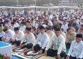 Gubernur Bobby dan Walikota Rico Sholat Idul Fitri 1446 H/2025 di Lapangan Merdeka 