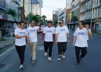 Rangkaian GoZero% Goesto Medan, Telkom Aksi Jalan Santai Sambil Pilah Sampah Plastik 