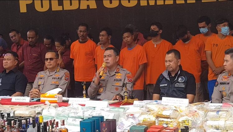 Polda Sumut Berhasil Ungkap 959 Kasus Narkoba dan Amankan 1.263 Tersangka