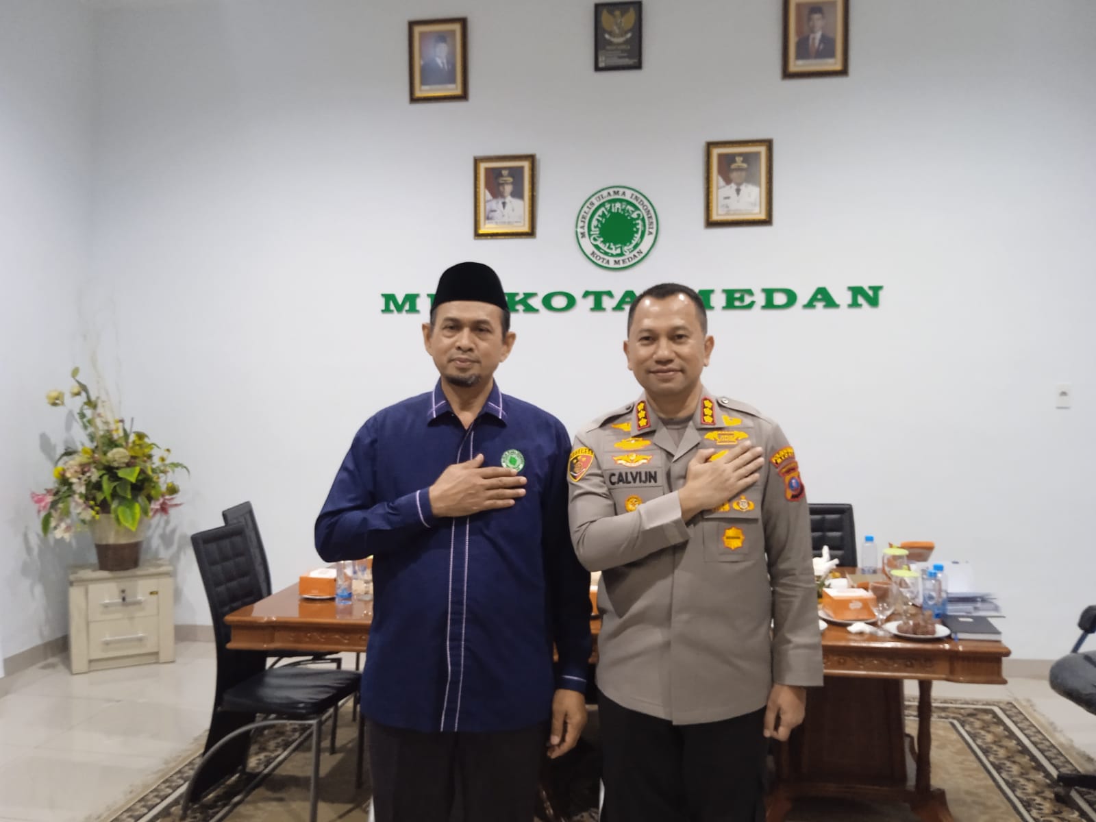Kapolrestabes Medan Kombes Pol Dr Jean Calvijn Simanjuntak Silaturahmi ke MUI Medan