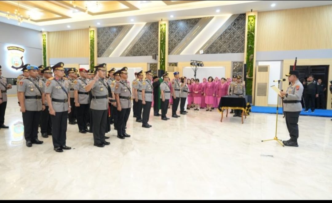 Kapolda Sumut Pimpin Sertijab Pergantian Wakapolda, Beberapa PJU Polda dan Kapolres di Sumut