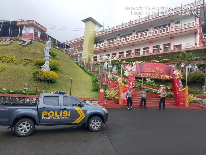 Imlek 2026, Polsek Berastagi Lakukan Monitoring, Vihara Terpantau Aman
