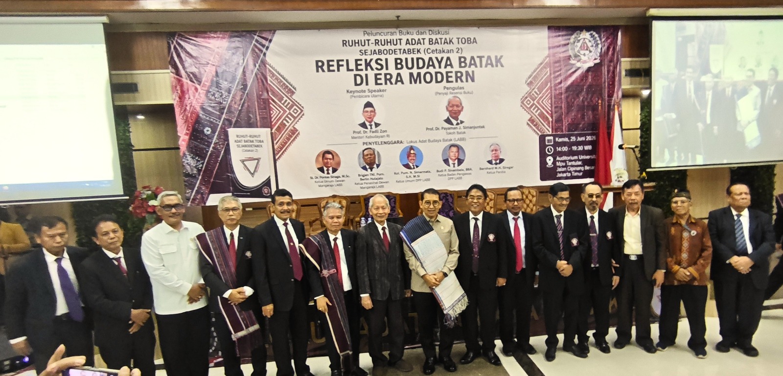 LABB Gelar Diskusi “Ruhut-Ruhut Adat Batak Toba di Jabodetabek, Pembicara Menteri Kebudayaan 