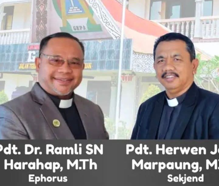 Pdt Dr Ramli SN Harahap MTh, Ephorus dan Pdt Herwen Jona Marpaung MTh, Sekjend GKPA Periode 2026 – 2031