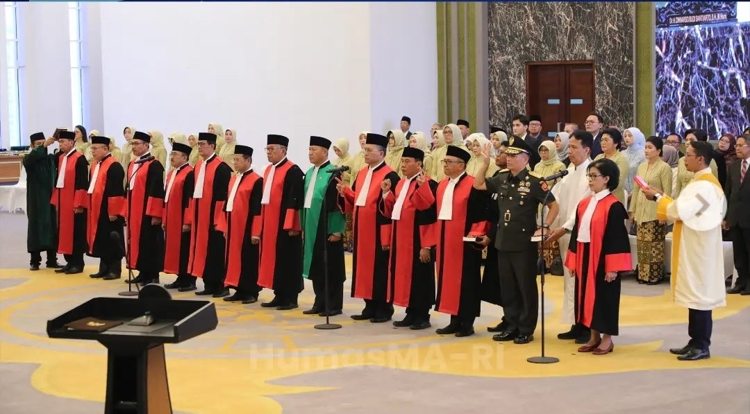Ketua MA RI Lantik 13 Ketua Pengadilan Tinggi, 6 Alumni USU, Termasuk Mayjen Erson Sinambela
