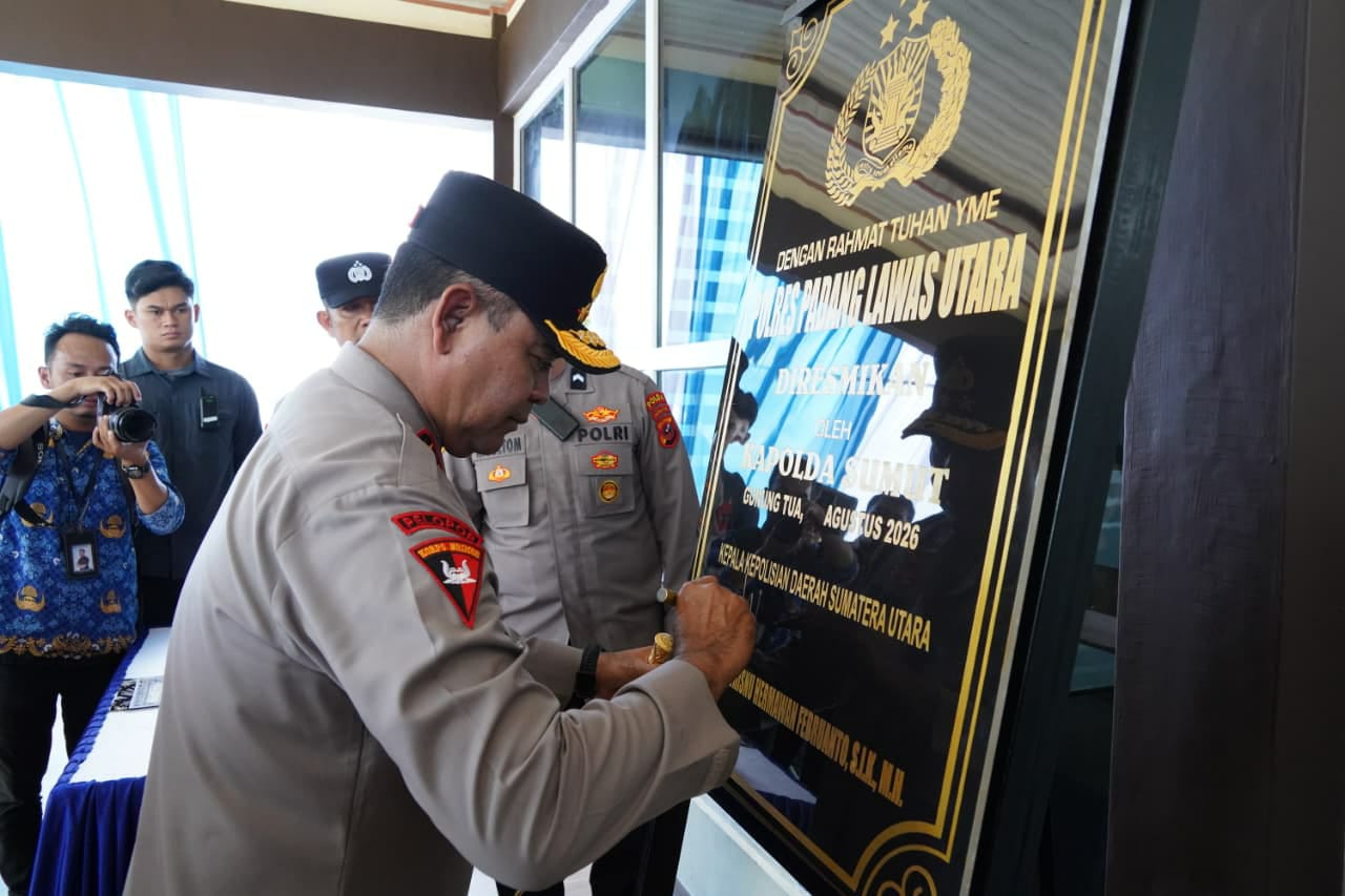  Kapolda Sumut Resmikan Polres Paluta, Sebelumnya Masuk Wilayah Polres Tapsel 
