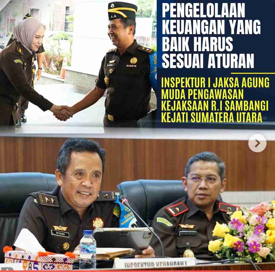 Inspektur I JAMWAS Kunjungi Kejati Sumut, Terkait Pengelolaan Keuangan Satker Kejaksaan 