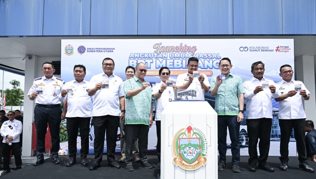 Gubernur Bobby Nasution Resmikan BRT, Bus Listrik Rute Medan-Binjai-Deliserdang