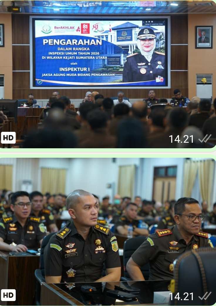 Inspektur I Jamwas Kejagung Inspeksi Umum ke Kejati Sumut